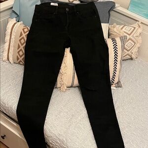 GAP Women's Black Skinny Jeans with delicate camouflage print
